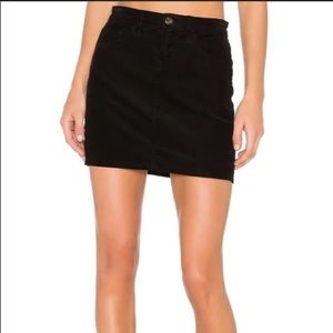 J Brand Black Corduroy Skirt